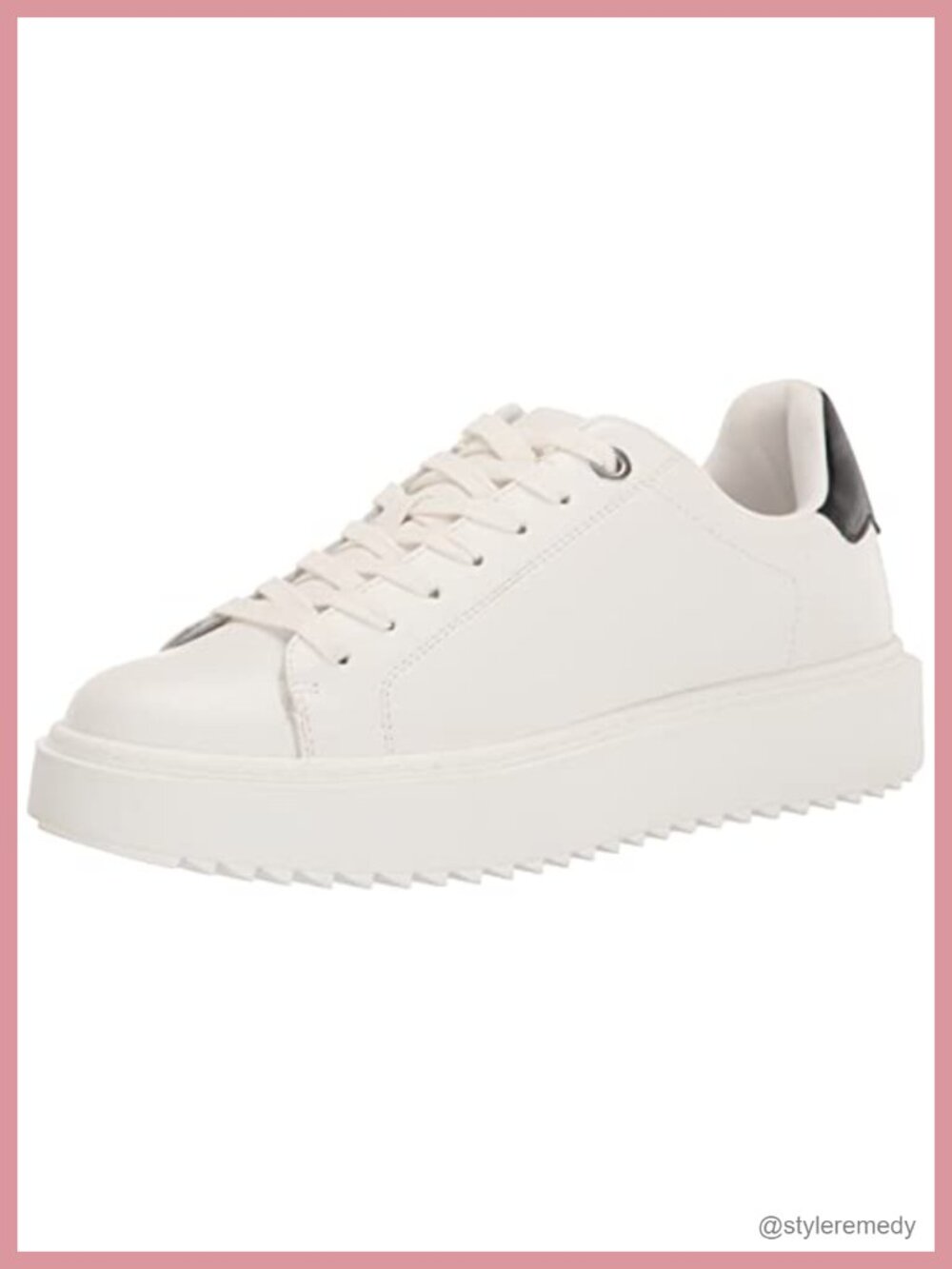 Textured Platform Sneakers Lace-Up Casual Walking Shoes